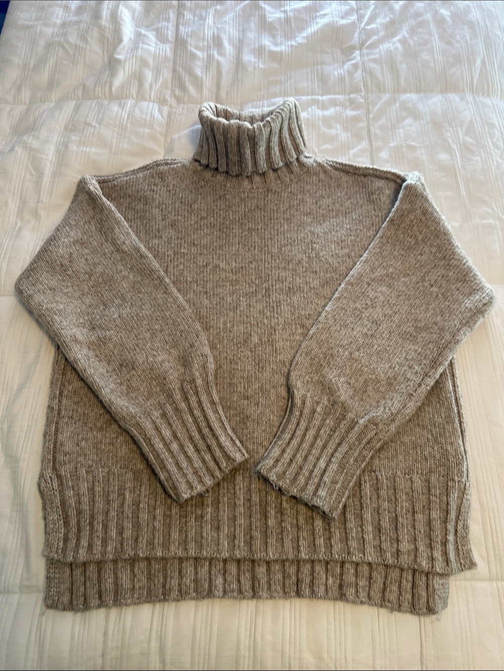 Women's Cozy Taupe Turtleneck Sweater INDUSTRY